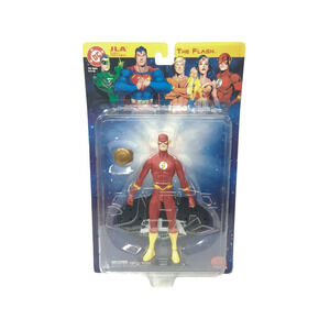 DC Comics JLA Series 1 The Flash 6.5” Action Figure With Base On Card DC Direct